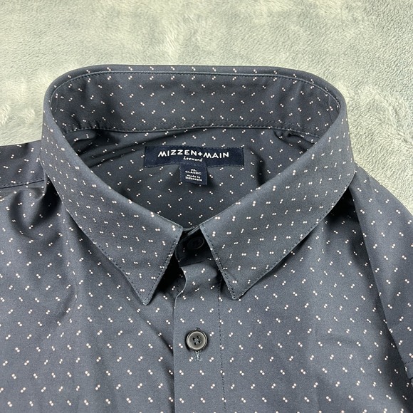Mizzen Main Leeward Shirt Men's XL Geometric Print Classic Fit Dress Preppy L/S‎ - Picture 4 of 9